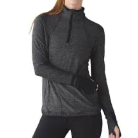Lululemon Marled Gray Half Zip Pullover - Picture 1 of 9